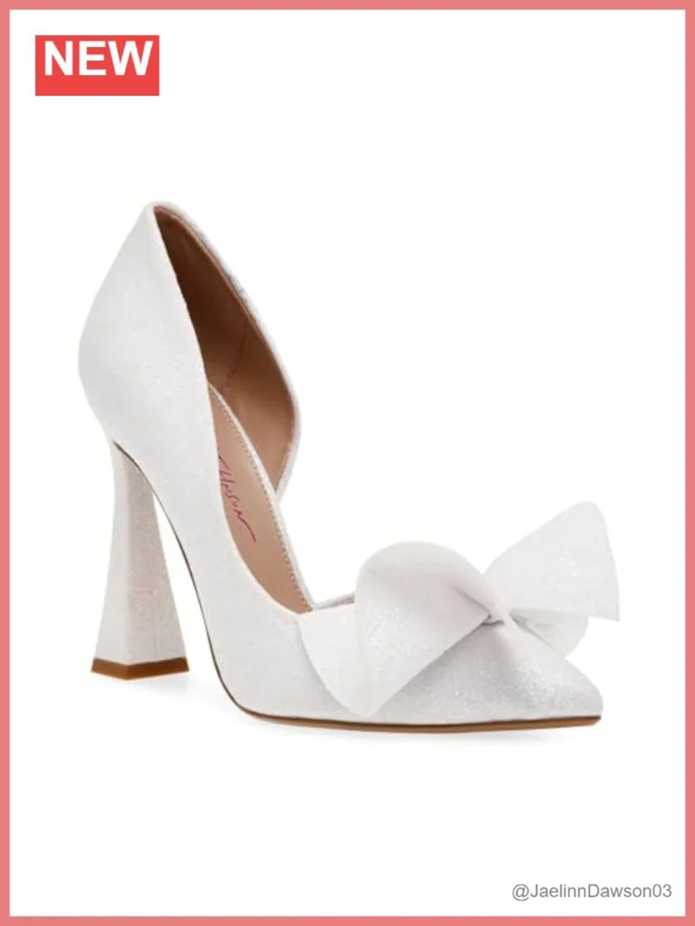 Betsey Johnson Bow Flare Heel Pointed Toe Pump
